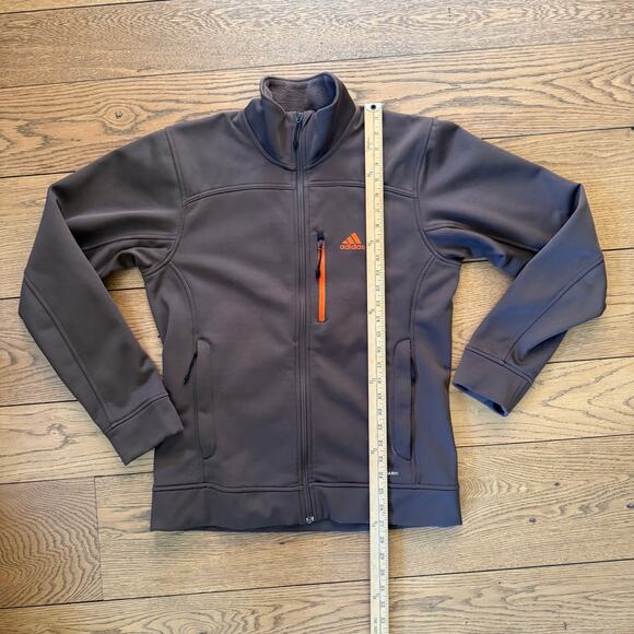 Adidas ClimaWarm Brown Full Zip Jacket Men’s SZ M Thumbholes Outdoor Activewear - Picture 7 of 12